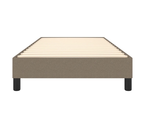 Estructura de cama sin colchón tela gris taupe 80x200 cm