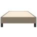 Estructura de cama sin colchón tela gris taupe 80x200 cm