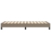 Estructura de cama sin colchón tela gris taupe 80x200 cm