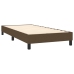 Estructura de cama sin colchón tela marrón oscuro 90x190 cm