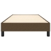 Estructura de cama sin colchón tela marrón oscuro 90x190 cm