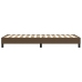Estructura de cama sin colchón tela marrón oscuro 90x190 cm