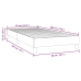 Estructura de cama sin colchón tela marrón oscuro 90x190 cm