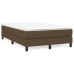 Estructura de cama sin colchón tela marrón oscuro 120x200 cm