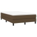 Estructura de cama sin colchón tela marrón oscuro 120x200 cm