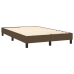 Estructura de cama sin colchón tela marrón oscuro 120x200 cm