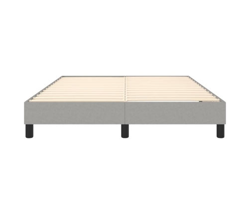 Cama sin colchón tela gris claro 140x190 cm