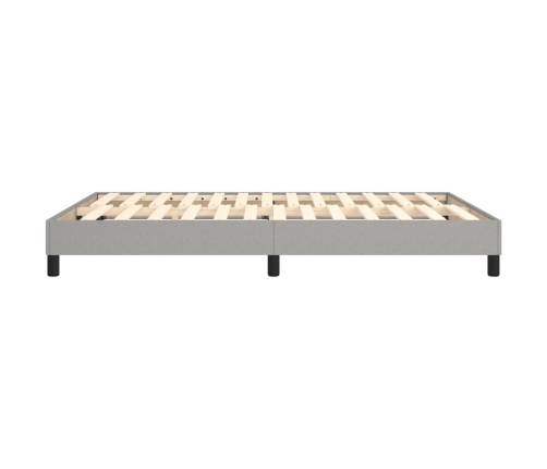 Cama sin colchón tela gris claro 140x190 cm
