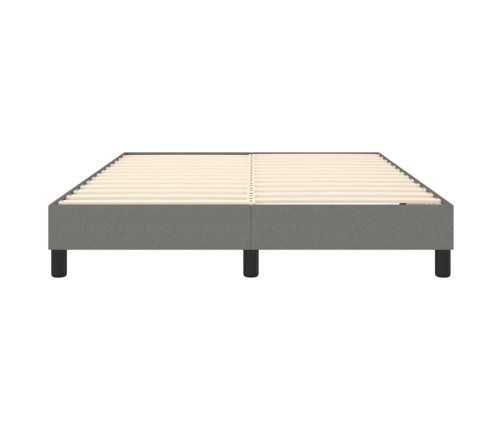 Estructura de cama sin colchón tela gris oscuro 140x200 cm