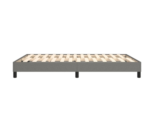 Estructura de cama sin colchón tela gris oscuro 140x200 cm