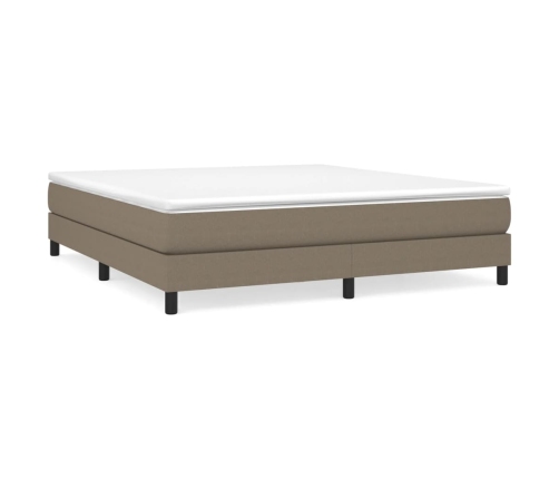 Estructura de cama de tela gris taupe 180x200 cm