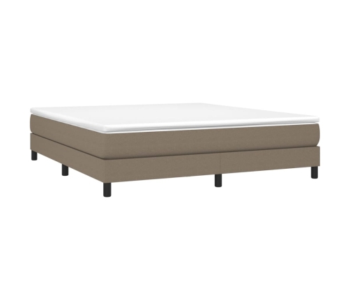 Estructura de cama de tela gris taupe 180x200 cm