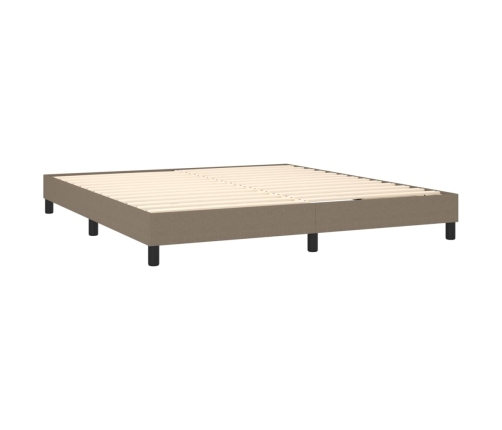 Estructura de cama de tela gris taupe 180x200 cm