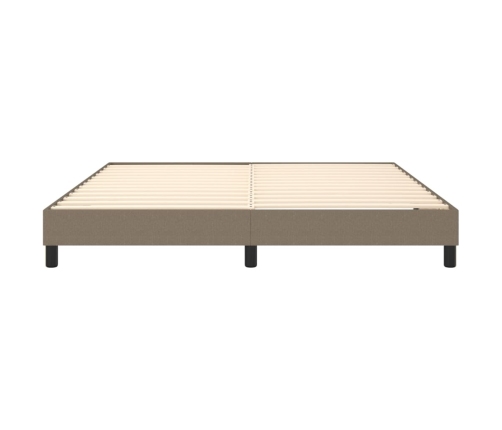 Estructura de cama de tela gris taupe 180x200 cm