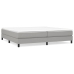 Cama sin colchón tela gris claro 200x200 cm