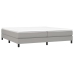 Cama sin colchón tela gris claro 200x200 cm
