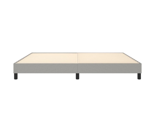 Cama sin colchón tela gris claro 200x200 cm