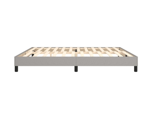 Cama sin colchón tela gris claro 200x200 cm