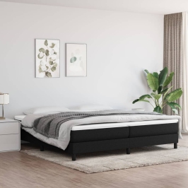 Cama sin colchón tela negro 200x200 cm