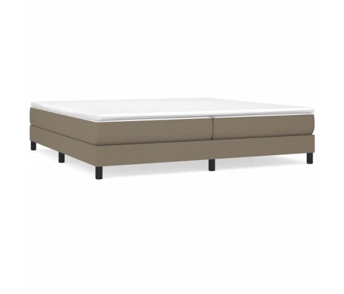 Cama sin colchón tela gris taupe 200x200 cm