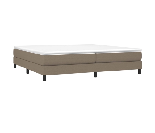 Cama sin colchón tela gris taupe 200x200 cm