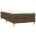 Estructura de cama sin colchón tela marrón oscuro 80x200 cm