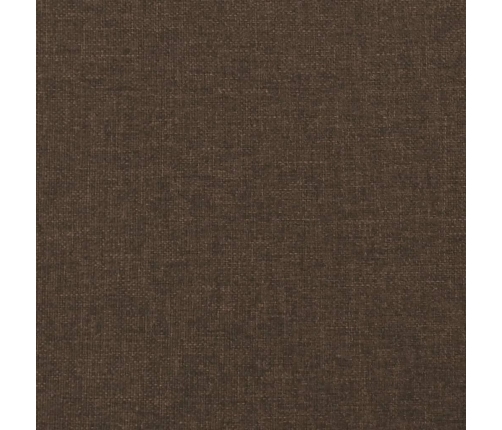 Estructura de cama sin colchón tela marrón oscuro 80x200 cm