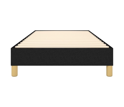 Estructura de cama sin colchón tela negro 90x190 cm