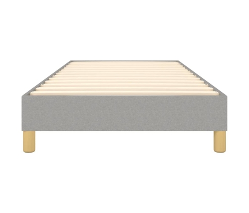 Estructura de cama sin colchón tela gris claro 90x200 cm