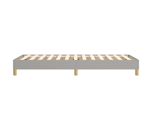 Estructura de cama sin colchón tela gris claro 90x200 cm