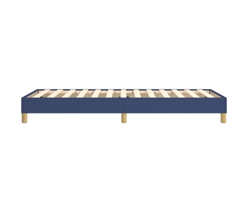 Estructura de cama sin colchón tela azul 100x200 cm