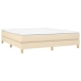 Cama sin colchón tela color crema 160x200 cm