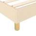 Cama sin colchón tela color crema 160x200 cm