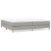 Cama sin colchón tela gris claro 200x200 cm