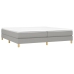 Cama sin colchón tela gris claro 200x200 cm