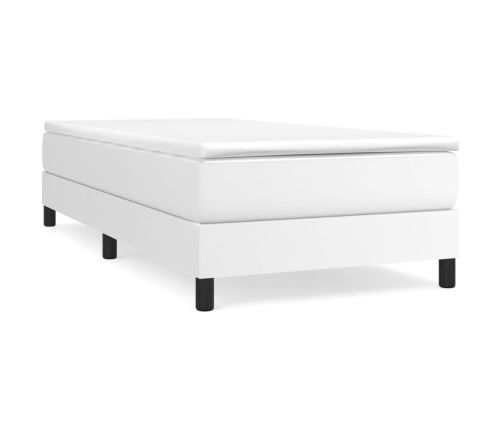 vidaXL Estructura de cama cuero sintético blanco 80x200 cm