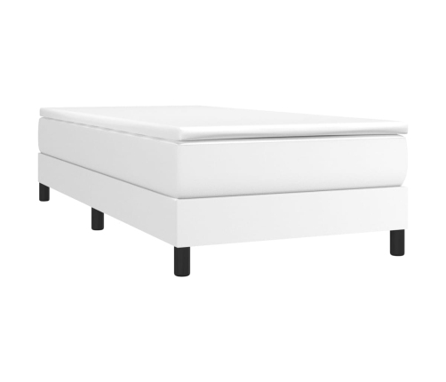 vidaXL Estructura de cama cuero sintético blanco 80x200 cm