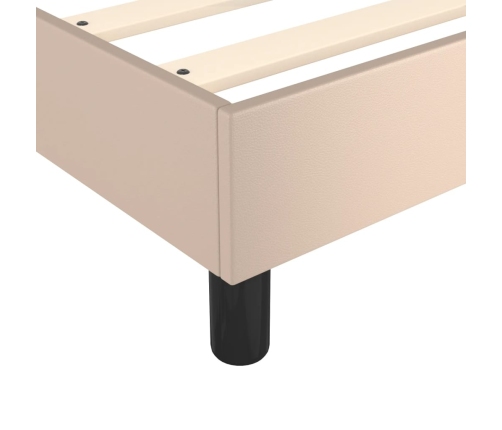 vidaXL Estructura de cama de cuero sintético capuchino 100x200 cm