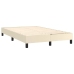 Estructura de cama sin colchón cuero sintético crema 120x200 cm
