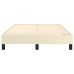 Estructura de cama sin colchón cuero sintético crema 120x200 cm