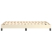 Estructura de cama sin colchón cuero sintético crema 120x200 cm