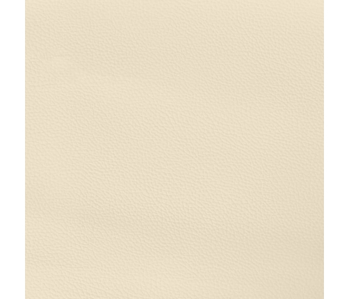Estructura de cama sin colchón cuero sintético crema 120x200 cm