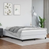 Estructura de cama sin colchón cuero sintético blanco 140x190cm