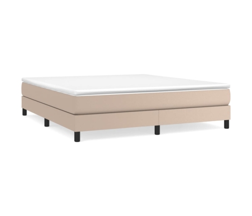 vidaXL Estructura de cama de cuero sintético capuchino 180x200 cm