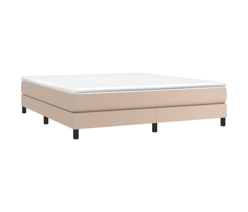 vidaXL Estructura de cama de cuero sintético capuchino 180x200 cm