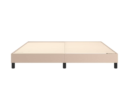 vidaXL Estructura de cama de cuero sintético capuchino 180x200 cm