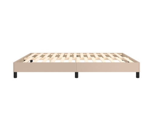 vidaXL Estructura de cama de cuero sintético capuchino 180x200 cm