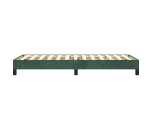 Estructura de cama de terciopelo verde 80x200 cm