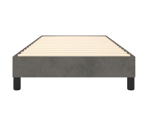 Estructura de cama de terciopelo gris oscuro 90x190 cm