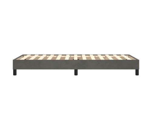 Estructura de cama de terciopelo gris oscuro 90x190 cm